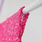 cheap Macrame &amp; String Curtains-Rose Thread Door Curtain, 39x79 Inch Rose Thread Door Curtain, Privacy Door Frame Tassel Rose Thread Door Curtain For Home Decor Door Windows Valentine&#039;s Day