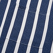 preiswerte Herren Elite Hemden-Herren Hemd Sommerhemd Freizeithemd Knopfhemd Blau Leicht Blau Kurzarm Streifen Revers Urlaub Alltagskleidung Bekleidung Kunstseide Mode Hawaiianisch Lässig Strand