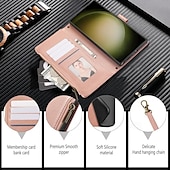 voordelige Samsung-hoesje-telefoon hoesje Voor Samsung Galaxy S24 S23 S22 S21 Ultra Plus A55 A35 A25 A15 5G A54 A34 A14 S20 Plus S20 Ultra S20 A53 A33 A23 A13 S20 FE S25 Ultra Wallet Card Case met standaard Magnetisch Rits