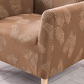 billige Lenestoldeksel og armløst stolomslag-lenestoltrekk badekar stol slipcover t-formet jacquard til stue soverom kontor elastisk enkelt sofatrekk hjem bardisk