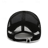 abordables Gorra de béisbol para hombre-Hombre Gorra de Béisbol Sombrero para el sol Sombrero del camionero Gorra de malla Negro Blanco Poliéster Parte posterior de malla Moda Casual Calle Diario Letra Ajustable Filtro Solar Transpirable