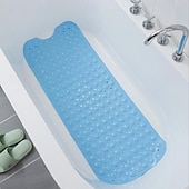 billige Antiskli baderomsmatte-badekar matte sklisikker badematte for badekar, 40 x 16 tommer dusjmatte med sugekopper, ekstra stor og maskinvaskbar, badematter for bad