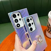 levne Pouzdra pro Samsung-telefon Carcasă Pro Samsung Galaxy S24 S24 Ultra Plus S23 Ultra Plus S22 Ultra A55 A35 A25 A15 5G A54 A34 A14 S25 Ultra Zadní kryt Bling Glitter Lesklé Prstencová spona Nárazuvzdorné TPU Pokování
