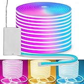cheap Neon LED Lights-5V USB Waterproof Neon Strip Light 2M 6.5ft Battery Box Power Supply Neon Rope Light 240LED Waterproof IP65 Neon Light LED Light Strip Suitable for Bedrooms TV Backlight Cabinets