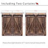 Vintage Wooden Blackout Curtains Door Insulation Outdoor Balcony Rest Living Room Home Decoration 2-piece Set of 3d Digital Printing Perforated cheap Curtains & Drapes-Vintage Wooden Blackout Curtains Door Insulation Outdoor Balcony Rest Living Room Home Decoration 2-piece Set of 3d Digital Printing Perforated