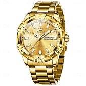 levne Quartz hodinky-OLEVS Muži Křemenný Módní Obchodní Wristwatch Svítící Kalendář Datum týden VODĚODOLNÝ Ocel Hodinky