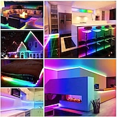 cheap Neon LED Lights-Waterproof Neon Light Strip Light WS2811 LED Light Bar Neon Light 2-5M Addressable RGB Rainbow Pixel Light Bar Supply WIFI  APP Control Synchronize Music Control to DIY LED Neon Sign Art Wall Decoration Lighting DC12V Including Power