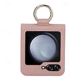 levne Pouzdra pro Samsung-telefon Carcasă Pro Samsung Galaxy Z Flip 6 Z Flip 5 Z Flip 4 Z Flip 3 Zadní kryt Slot pro kartu Prstencová spona Nárazuvzdorné Retro TPU Kov PU kůže