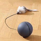 ieftine Aparate de uz casnic-Minge de jucărie interactivă pentru pisici, care funcționează cu baterie, cu mouse-ul de urmărire, rulare automată pentru toate rasele, alimentată cu baterii (baterii nu sunt incluse)