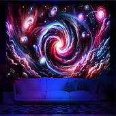 Χαμηλού Κόστους Μαύρισμα ταπετσαρία-blacklight ταπετσαρία uv αντιδραστική λάμψη στη σκοτεινή λάμψη πάρτι νέον διαστημικό σύμπαν φύση ψυχεδελική trippy ομιχλώδης κρεμαστή ταπισερί τοίχου τοιχογραφία για κρεβατοκάμαρα σαλονιού
