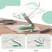 abordables Supports de téléphone-Support de téléphone en acrylique pour tablette, double barre pliable, support de bureau, rotation à 360 degrés, support de dissipation thermique