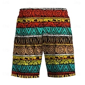 abordables Rétro Vintage &amp; Éthique-Homme Grille / Carreaux Formes Géométriques Maillots de bain Shorts de bain Shorts de Surf Taille Moyenne ancien Mode Designer Occasionnel Quotidien Fête Avec Poches Cordon de serrage Taille Élastique