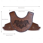 cheap Armor-Medieval Renaissance Armor Outfits Armband Ren Faire Warrior Viking Men&#039;s Viking Halloween Carnival Performance LARP Ren Faire Adults&#039; Vest Waist Belt Arm Guards