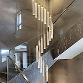 levne Lustry-moderní led lustr 1/2/5/8/10/12/18 hlava stmívatelné světelné křišťálové závěsné svítidlo pro vysoký strop obývacího pokoje foyer chromová světla osvětlení současné stropní svítidlo lustry (12