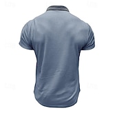 economico Polo classica da uomo-Per uomo Magliette Polo a Nido d'Ape Testurizzato Casuale Ferie Bavero Colletto Polo a Coste Manica Corta Moda Essenziale Semplice Bottoni Morbido Estate Primavera Vestibilità regolare Esercito verde
