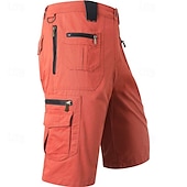 baratos Clássico-Homens Shorts táticos Bermuda Cargo Calção Shorts de Trilha Botões Bolso multi Tecido Vestível Curto Ao ar livre Diário Acampar e Caminhar Moda Clássico Preto Verde Claro