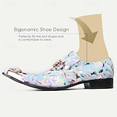 cheap Premium Leather Loafers-Men&#039;s Loafers &amp; Slip-Ons Formal Shoes Dress Shoes Leather Italian Full-Grain Cowhide Comfortable Slip Resistant Loafer Light Blue