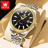 levne Quartz hodinky-nové olevs značka olevs móda jednoduché pánské hodinky quartz svítící kalendář trend luxusní business voděodolné pánské sportovní hodinky