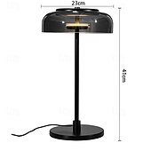 cheap Bedside Lamp-LED Beside Lamp 7W Nordic Glass Desk Light Bedroom Living Room Desk Lamp Kids Room Decor Bedisde Lights Gifts Creative Iron Table Light with Glass Lampshade Indoor Table Lamp with Plug 110-240V