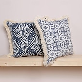 baratos Textured lance travesseiros-Capa de almofada decorativa com borla oceânica, 1 peça, capa de almofada quadrada macia, fronha para quarto, sala de estar, sofá, cadeira, tartaruga marinha