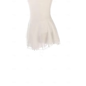 economico Abiti da Pattinaggio Artistico-Vestito da pattinaggio artistico Per donna Da ragazza Pattinaggio sul ghiaccio Vestiti Bianco Collage Foro per pollice Retato Elastene Elasticizzato Addestramento Da allenamento Professionale Vestiti