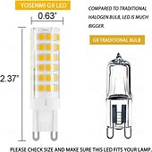 halpa Kaksikantaiset LED-lamput-g9 led polttimo 7w 230v g9 halogeenipolttimo 60w vastaava 650lm ei-himmennettävä g9 polttimo kodin valaistukseen 10kpl