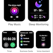 preiswerte Intelligente Armbänder-696 S320B Smartwatch 2.02 Zoll Smart-Armband Bluetooth Schrittzähler Anruferinnerung Schlaf-Tracker Kompatibel mit Android iOS Herren Freisprechanlage Nachrichterinnerung Step Tracker IP 67 44mm