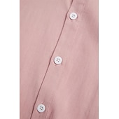 abordables Vacances-Homme Chemise Chemise Lin Chemisette Chemise d&#039;été Tenues de plage Chemise boutonnée Couleur unie Extérieur Vacances Noir Blanche Rose Claire Bleu manche longue Col rabattu Printemps été Vêtement