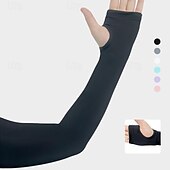 ieftine Αξεσουάρ Τρεξίματος-1 pereche Cizme pentru ciclism Mâneci Armwarmers Mâneci pentru răcire cu protecție solară UV Culoare solidă Respirabilitate Elastic Bicicletă Negru Alb Mov Mătase de Gheață pentru Pentru femei Adulți