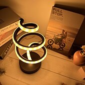 economico Lampade da tavolo-moderna lampada da scrivania a led a spirale, lampada da tavolo nordica semplice a spirale striscia led alimentata tramite usb camera da letto accanto alla lampada decorativa per la protezione degli