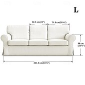 baratos Cobertura de Sofa-Capa para Sofá de 3 Lugares Capa de Sofá de Algodão com 3 Capas de Almofada e 3 Capas de Encosto Capa Ektorp Lavável Protetor de Móveis