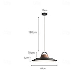 cheap Drum &amp; Cone Design-LED Pendant Light 3-Color Light 40cm 1-Light Vintage Industrial Metal Contemporary Modern Style CE Certified Dining Room Bedroom 110-240V