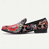 abordables Mocassins en cuir de qualité supérieure-Homme Mocassins et Slip On Maillots de bain Cuir Daim Confortable Antidérapantes Mocassins Noir / Rouge