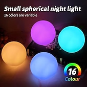 halpa Vedenalaiset valot-uima-altaan led-valo, led-pieni yövalo 16 värin säädettävä pyöreä pallo yövalo, ulkona vedenpitävä led valaiseva pyöreä pallolamppu sisäpihan kokoontumisfestivaalitunnelmalamppu 1kpl
