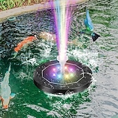 cheap Underwater Lights-Solar Fountain Water Pump with color LED Lights for Bird Bath Floating Garden Pond Tank Solar Pump