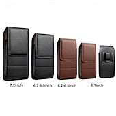 cheap Universal Phone Bags-Men Cellphone Loop Holster Case Belt Waist Bag Props PU Leather Purse Phone Wallet Vintage Belt Mobile Phone Protective Sheath