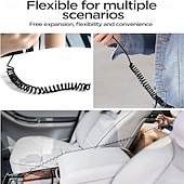 levne Kabely pro mobilní telefony-5a datový kabel typu c pružinový teleskopický rychlonabíjecí kabel do auta usb c nabíjecí kabel pro telefon s Androidem příslušenství pro xiaomi samsung
