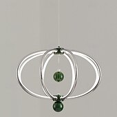 cheap Island Lights-LED Pendant Light 48cm Ring Circle Design 3 Color Light Metal Luxurious Modern Style Dining Room Bedroom Pendant Lamps 110-240V
