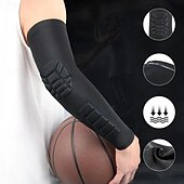 abordables Aparatos ortopédicos-1 unidad de soporte para codo, funda para brazo de baloncesto, transpirable, seguridad para fútbol, protector deportivo para codo