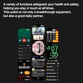 billige Smartarmbånd-696 HK9MINI Smartklokke 1.75 tommers Smart armbånd Smartwatch blåtann Skritteller Samtalepåminnelse Søvnmonitor Kompatibel med Android iOS Dame Herre Håndfri bruk Meldingspåminnelse IP 67 36mm urkasse