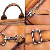economico Borselli da uomo-Borsa a tracolla vintage in pelle da uomo con multitasche – borsa a tracolla casual da viaggio per lavoro, escursionismo o uso quotidiano