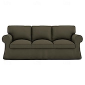 baratos Cobertura de Sofa-Capa para Sofá de 3 Lugares Capa de Sofá de Algodão com 3 Capas de Almofada e 3 Capas de Encosto Capa Ektorp Lavável Protetor de Móveis
