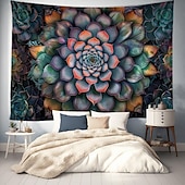 billige Mandala Teppe-mandala bohemske sukkulenter hengende billedvev veggkunst stor billedvev veggmaleri dekor fotografi bakteppe teppe gardin hjem soverom stue dekorasjon