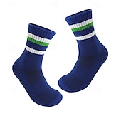 cheap Men&#039;s Socks-Men&#039;s 2 Pack Multi Packs Socks Crew Socks Running Socks Casual Socks Black White Color Rainbow Sports &amp; Outdoor Daily Vacation Basic Medium Spring Fall Fashion Casual