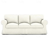 baratos Cobertura de Sofa-Capa para Sofá de 3 Lugares Capa de Sofá de Algodão com 3 Capas de Almofada e 3 Capas de Encosto Capa Ektorp Lavável Protetor de Móveis