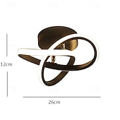 halpa Kattovalaisimet-led kattovalaisin 26cm 1-valo lämmin valkoinen+valkoinen+kylmävalkoinen metalli akryylisaari design maalattu viimeistely moderni olohuone makuuhuone 110-240v