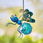 cheap Landscape Lights-LED Luminous Simulation Insect Iron Ornaments Creative Painted Handicraft Pendants with Long Wings Ants Butterflies Home Courtyard Garden Decoration Pendants  1PC