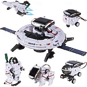 voordelige Autohangers &amp; Ornamenten-6-in-1 robot op zonne-energie kit speelgoed cadeaus voor kinderen 8 9 10 11 12 13 jaar oud educatief gebouw wetenschappelijk experiment set verjaardag voor kinderen jongens meisjes halloween kerst en