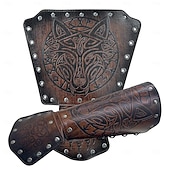 cheap Armor-Medieval Renaissance Armor Outfits Armband Ren Faire Warrior Viking Men&#039;s Viking Halloween Carnival Performance LARP Ren Faire Adults&#039; Vest Waist Belt Arm Guards