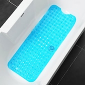 billige Antiskli baderomsmatte-badekar matte sklisikker badematte for badekar, 40 x 16 tommer dusjmatte med sugekopper, ekstra stor og maskinvaskbar, badematter for bad